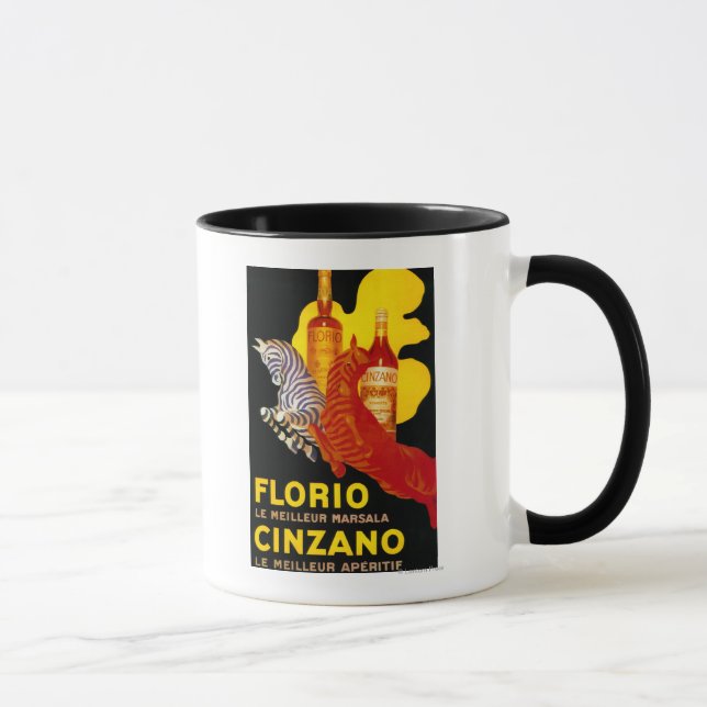 Florio Cinzano Vintage PosterEurope Mug (Right)
