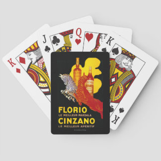 Florio Cinzano Vintage PosterEurope Poker Cards