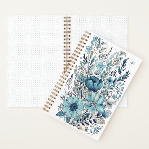 Floriography AI Inspired Art HardCover notebook