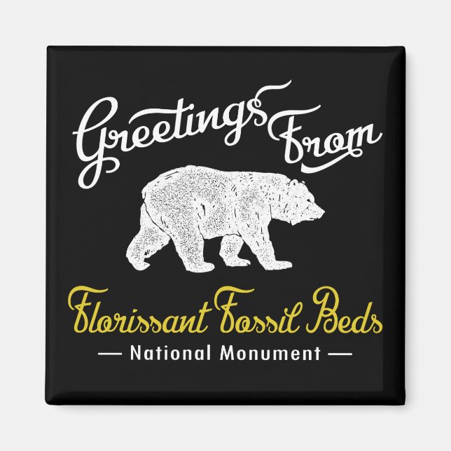 Florissant Fossil Beds National Monument Bear Magnet (Front)