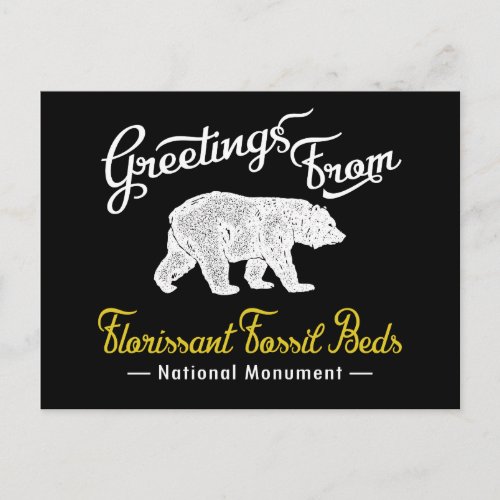 Florissant Fossil Beds National Monument Bear Postcard