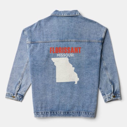 Florissant Missouri USA State America Travel Misso Denim Jacket