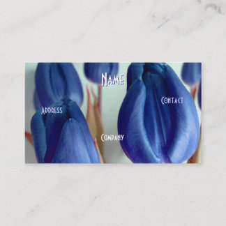 Florist - Blue Beige Tulips Business Card