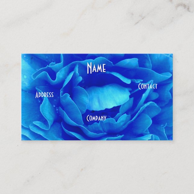 Florist - Blue Rose Business Card (Front)