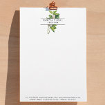 Florist Botanical Flower Shop Watercolor Logo Letterhead<br><div class="desc">A classy Florist Botanical Flower Shop business logo design with your business details. Perfect for small and large corporate businesses. Professional and clean design.</div>