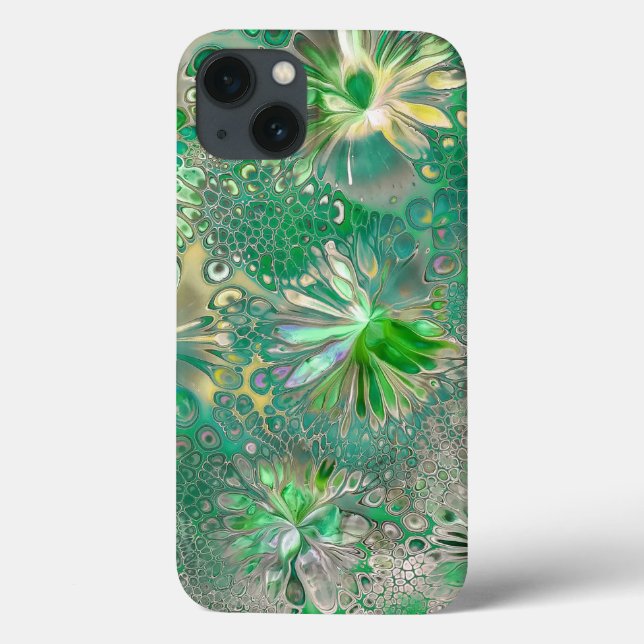 Florist Botanical Green Flowers Case-Mate iPhone Case (Back)