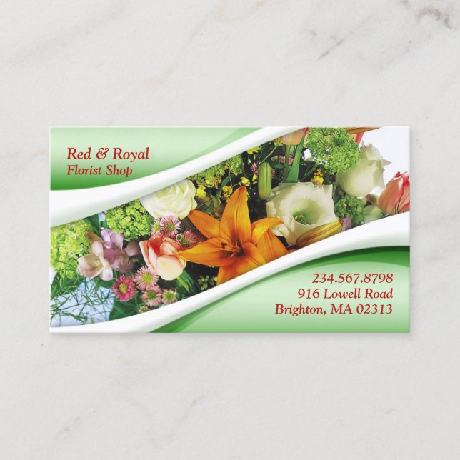 Florist Business Card Template (Front)