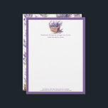 Florist Business Custom Lavender Watercolor  Letterhead<br><div class="desc">Elegant and Modern Watercolor Flower Shop Lavender design. This design exude sophistication,  making it ideal for Flower Shop owners,  Wedding Florists and Plant stores. Matching product can be found in Lavender Flower Shop collection.</div>