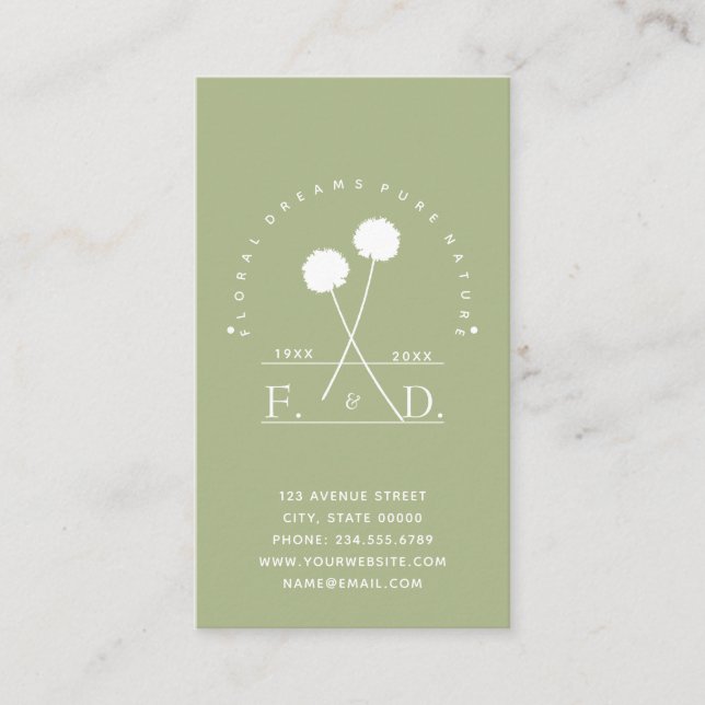 Florist Business Minimalist Card (Front)