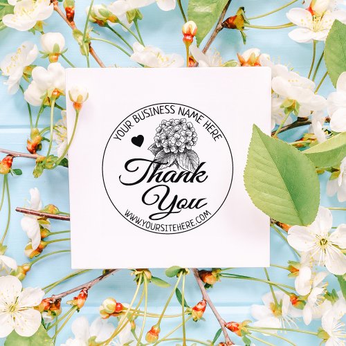 Florist Business Thank You  Rubber Stamp