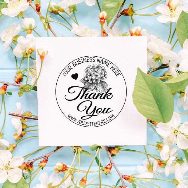 Florist Business Thank You  Rubber Stamp (Creator Uploaded)
