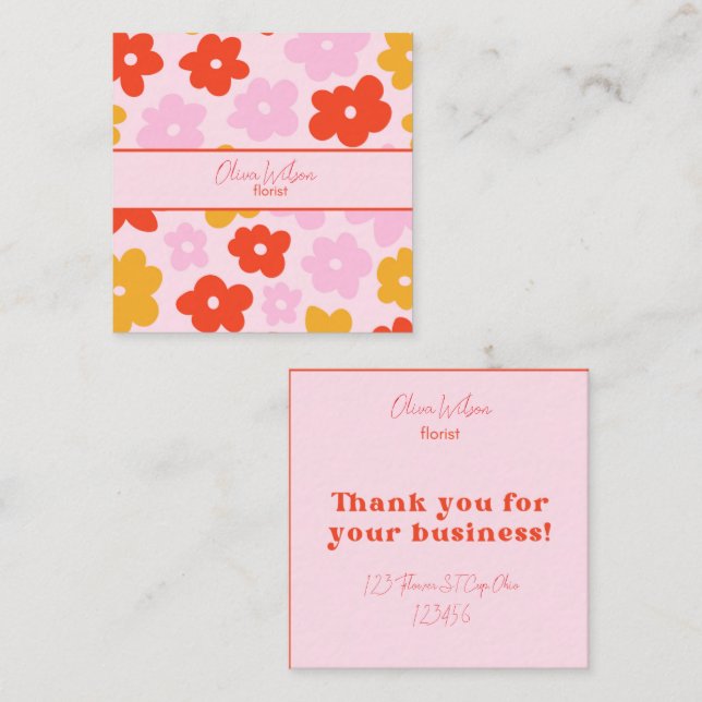 Florist bussiness cards (Front/Back)