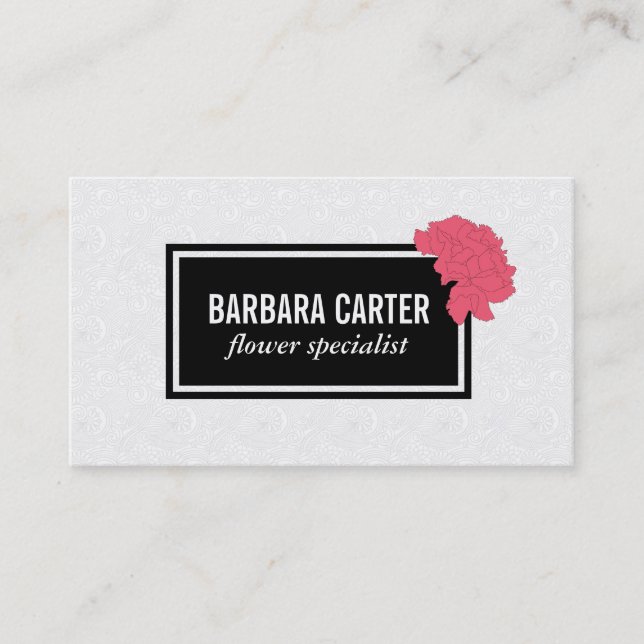 Florist | Carnations (Red) Business Card (Front)