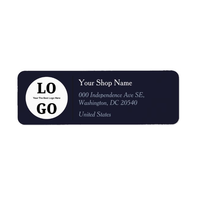 Florist Craft Dark Color Custom Logo Label (Front)