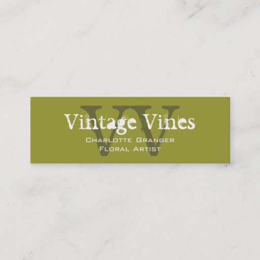 Customizable Florist Customizable Business Card Monograms