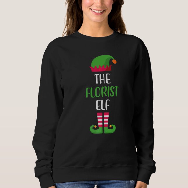 Florist Elf Family Matching Group Christmas Pajama Sweatshirt (Front)