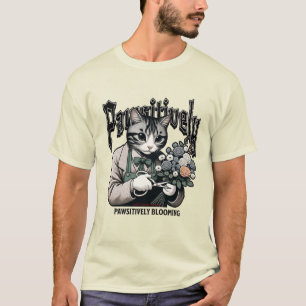 Florist Feline Fantasy - Cat and Flower Gardening T-Shirt