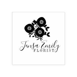 Florist Floral Bouquet Logo Artist Studio Rubber Stamp