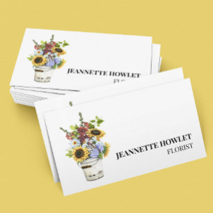 Florist Flower Floral Daisy Sunflower Business Card