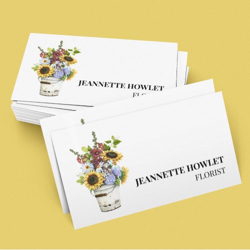 Florist Flower Floral Daisy Sunflower  Business Card