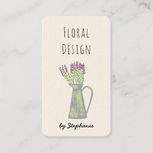 Florist  Flower Shop with QR Code  Business Card