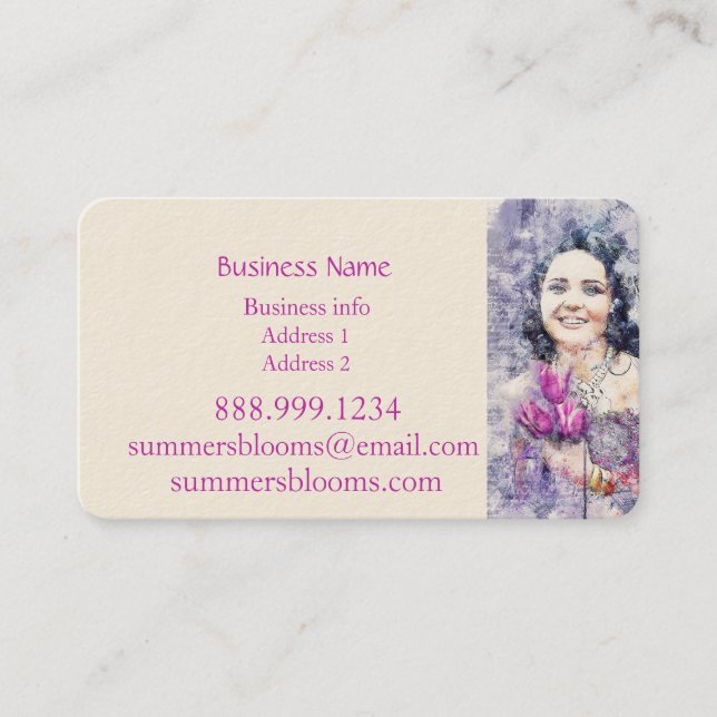 Florist Flower Vendor Farmer's Market Business Card (Front)