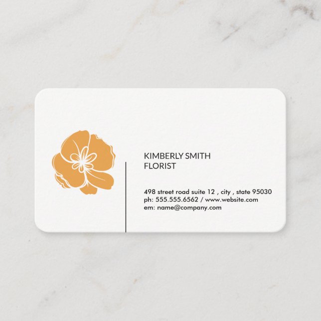 Florist Flowers Business Card (Front)