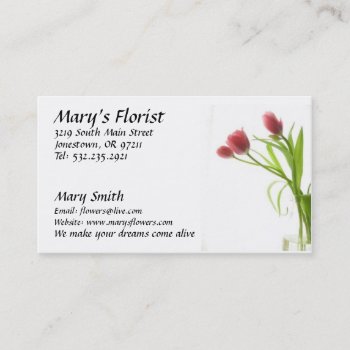 Florist Flowers Business Card by crystaldream4u at Zazzle