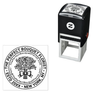 Florist Flowers Business Name Location URL Email Self-inking Stamp