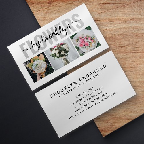 Florist Flowers Photographs Business Card