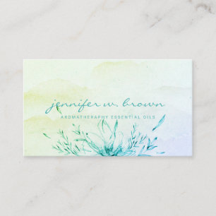 Florist Green Essential Leaf Botanical Business Card
