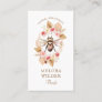 Florist Honey Bee Blush Pink And Floral Business Card