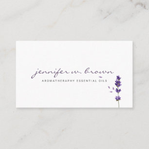 Florist Lavender Herb Leaf Botanical Business Card