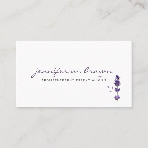 Florist Lavender Herb Leaf Botanical Business Card