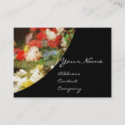 FLORIST MAKING A BOUQUET WITH COLORFUL FLOWERS BUSINESS CARD