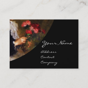 FLORIST MAKING A BOUQUET WITH COLORFUL FLOWERS BUSINESS CARD