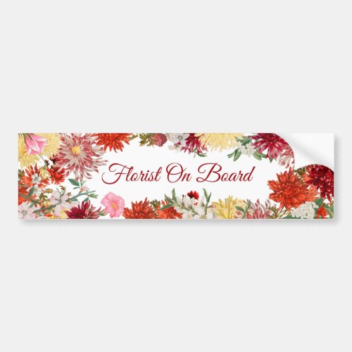 Florist on board bumper sticker