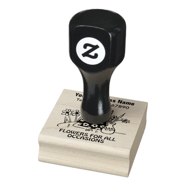 Florist or Flower Shop Selling Flowers Rubber Stamp (Stamp)