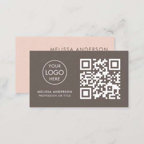 Florist Professional QR Code Logo Modern Business Card