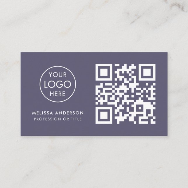 Florist Professional QR Code Logo Modern Business Card (Front)