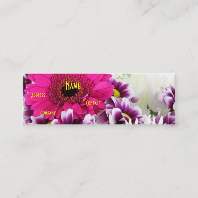 Florist - Purple Bouquet II Mini Business Card (Front)