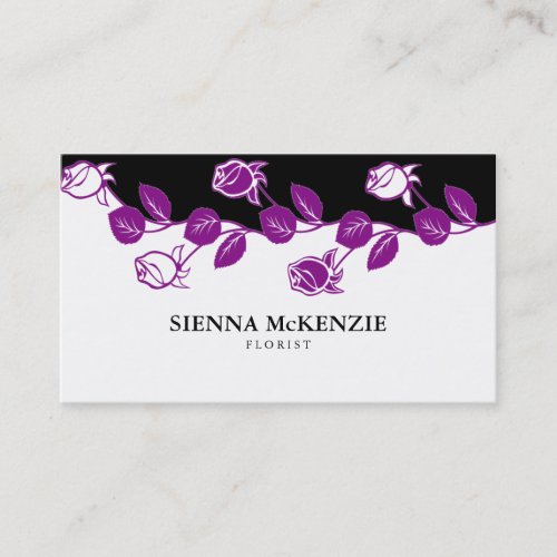 Florist (Purple) Business Card Templates