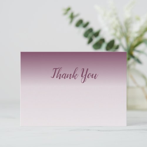 Florist Purple Thank You Note Card