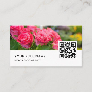 Florist QR Code Logo Social Media Business Card