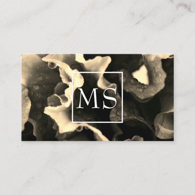 Florist (sepia) business card (Front)