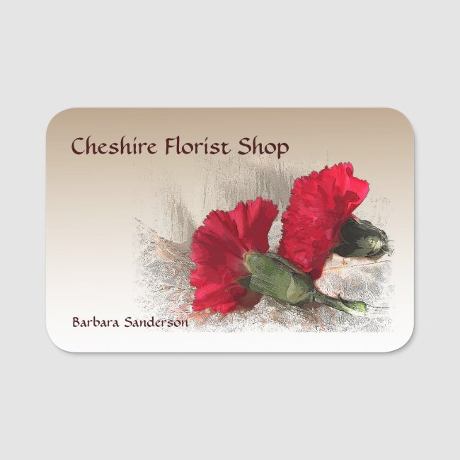 Florist Shop Name Tag