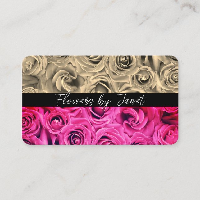 Florist Small Business Roses Flowers Floral Card (Front)