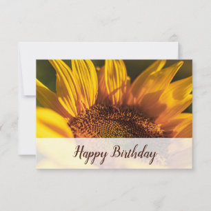 Florist Sunflower Photo Happy Birthday Note Card