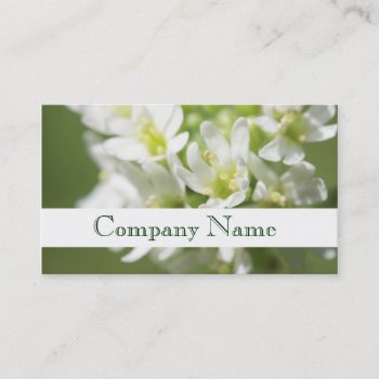 Florist White Flowers Salon Business Card by GetArtFACTORY at Zazzle