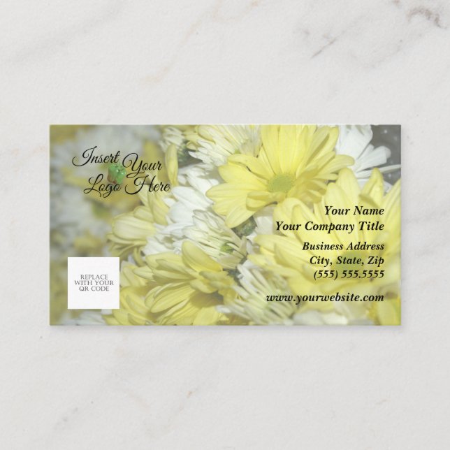 Florist Yellow Daisies Business Card (Front)